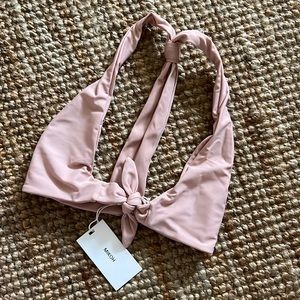 MIKOH Balboa Adjustable Tie Triangle Top in Rose NWT size XS